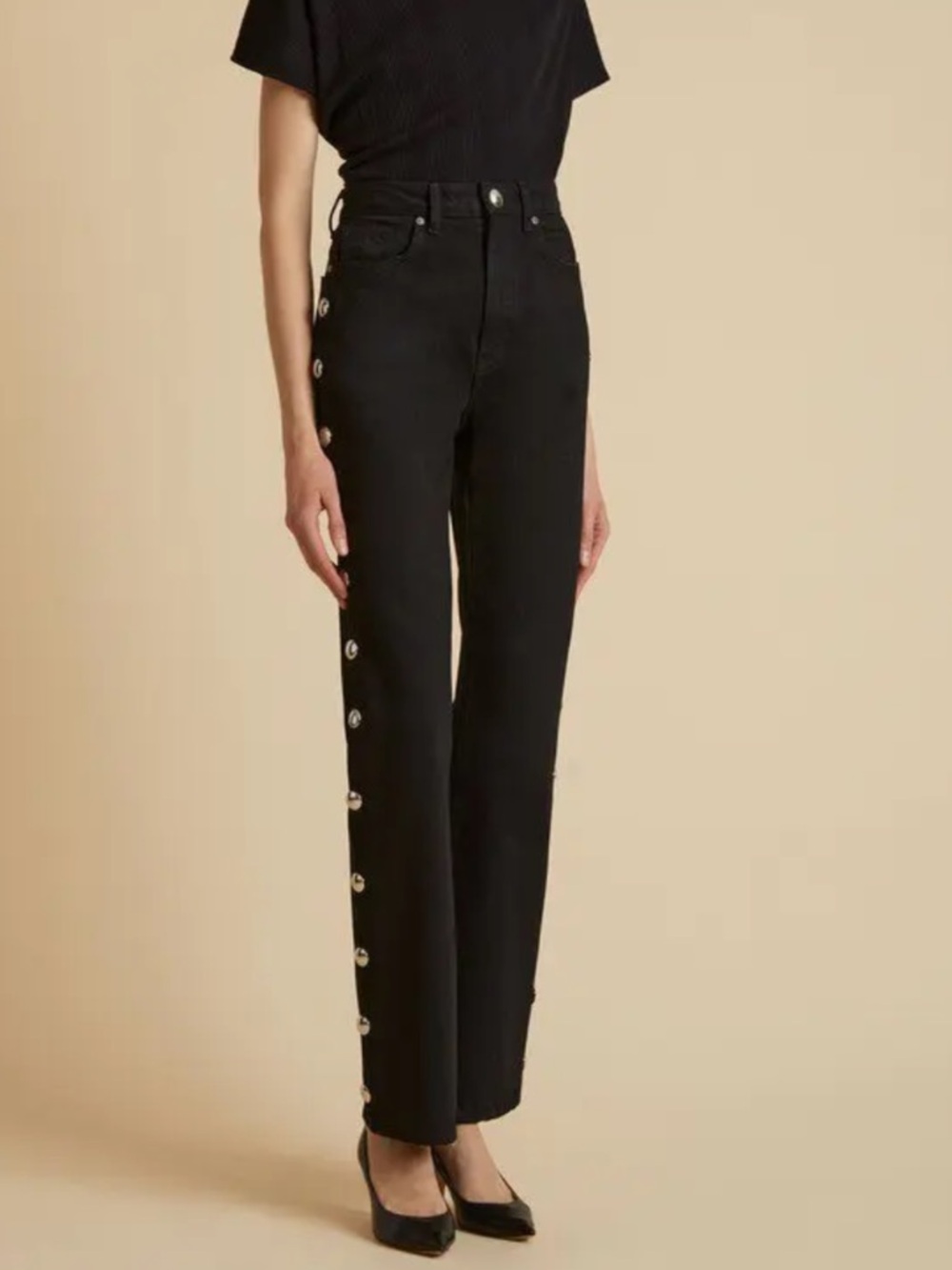 Khaite Danielle Studded Straight Jeans